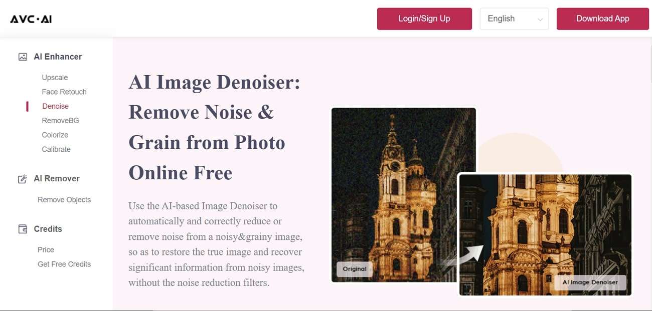 avc.ai ai image denoiser