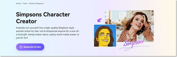 Media.io online simpson character generator