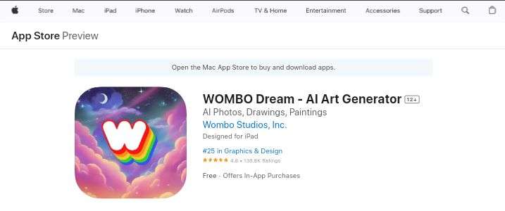 wombo dream ai generator app