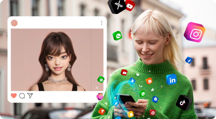 create social media photo animations