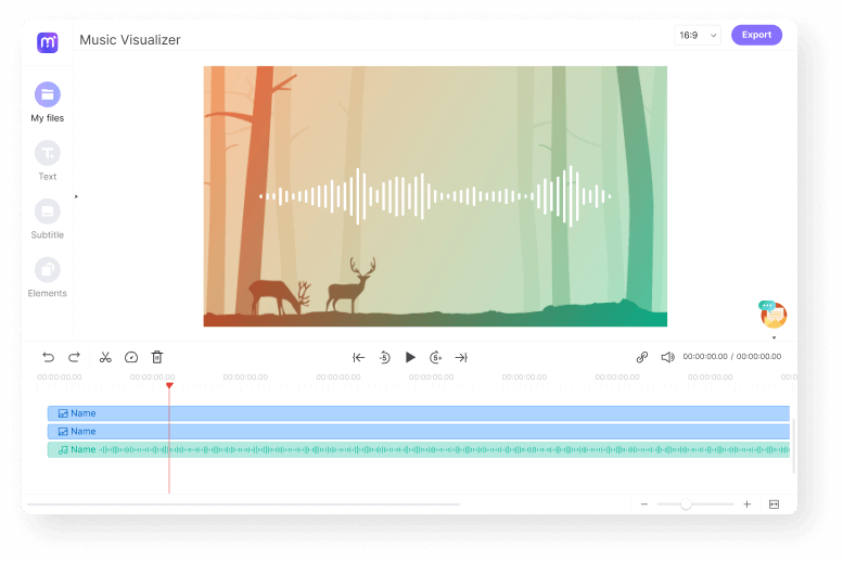 add music spectrum to audio